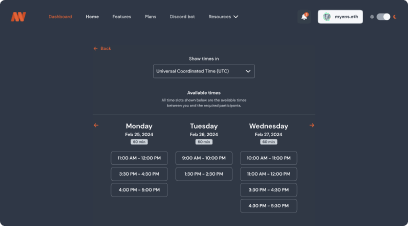 Group scheduling without back-and-forth